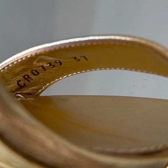 Dolce Gabbana Nappa mordore sandals with baroque DG heel 37 - Picture 3 of 15